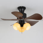 Lunara Vintage Wood Ceiling Fan Light