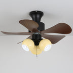 Lunara Vintage Wood Ceiling Fan Light