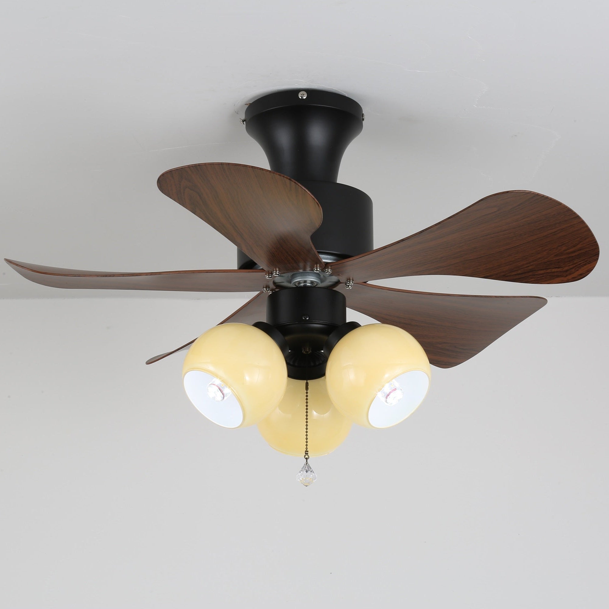 Lunara Vintage Wood Ceiling Fan Light