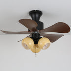 Lunara Vintage Wood Ceiling Fan Light