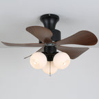 Lunara Vintage Wood Ceiling Fan Light