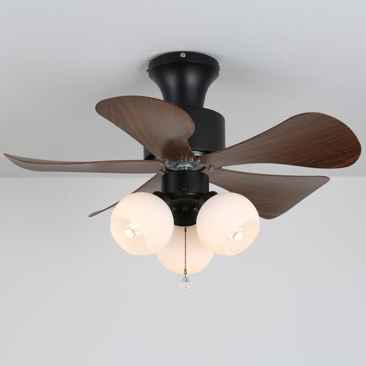 Lunara Vintage Wood Ceiling Fan Light