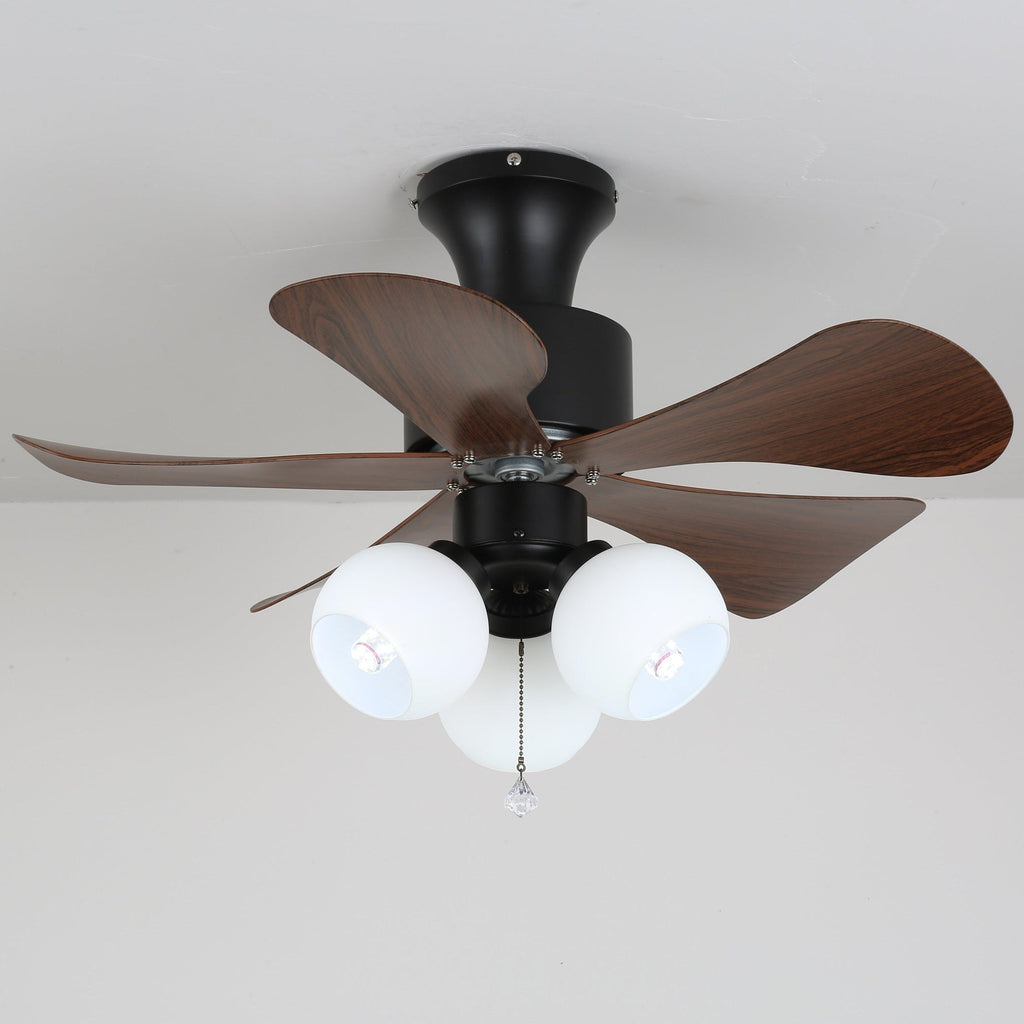 Lunara Vintage Wood Ceiling Fan Light