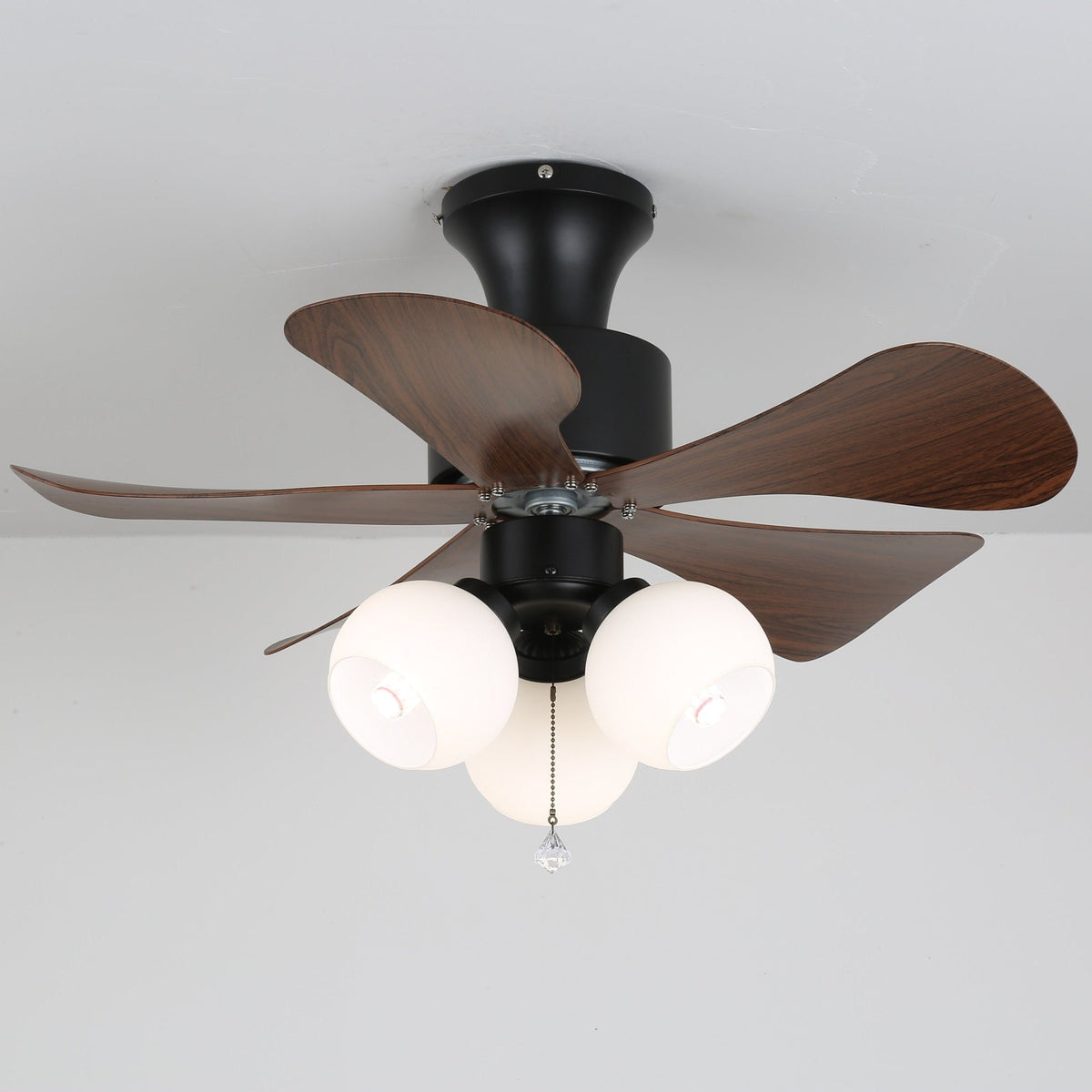 Lunara Vintage Wood Ceiling Fan Light