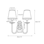 Ilsolion Vintage Industrial Fabric Wall Lamp