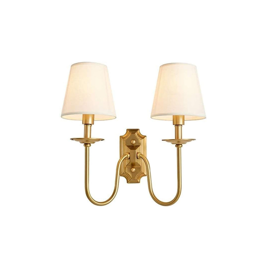 Silva Vintage Double Fabric Shades Wall Lamp - Letslighting