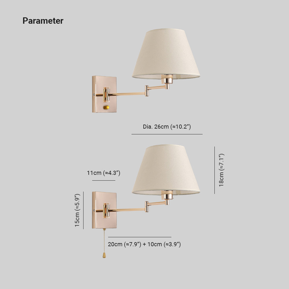 Epoch Decorative Indoor Wall Lamp Fabric Study Living Room