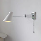 Wall Lamp Swing Arm Chrome Orange Adjustable Industrial