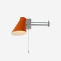 Wall Lamp Swing Arm Chrome Orange Adjustable Industrial