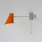 Wall Lamp Swing Arm Chrome Orange Adjustable Industrial