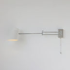 Wall Lamp Swing Arm Chrome Orange Adjustable Industrial