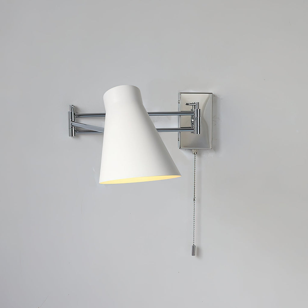 Wall Lamp Swing Arm Chrome Orange Adjustable Industrial