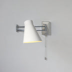 Wall Lamp Swing Arm Chrome Orange Adjustable Industrial