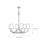 Avlaeir Vintage Industrial Brass Fabric Chandelier
