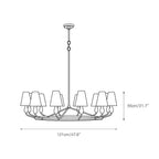 Avlaeir Vintage Industrial Brass Fabric Chandelier