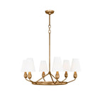 Avlaeir Vintage Industrial Brass Fabric Chandelier