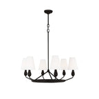 Avlaeir Vintage Industrial Brass Fabric Chandelier