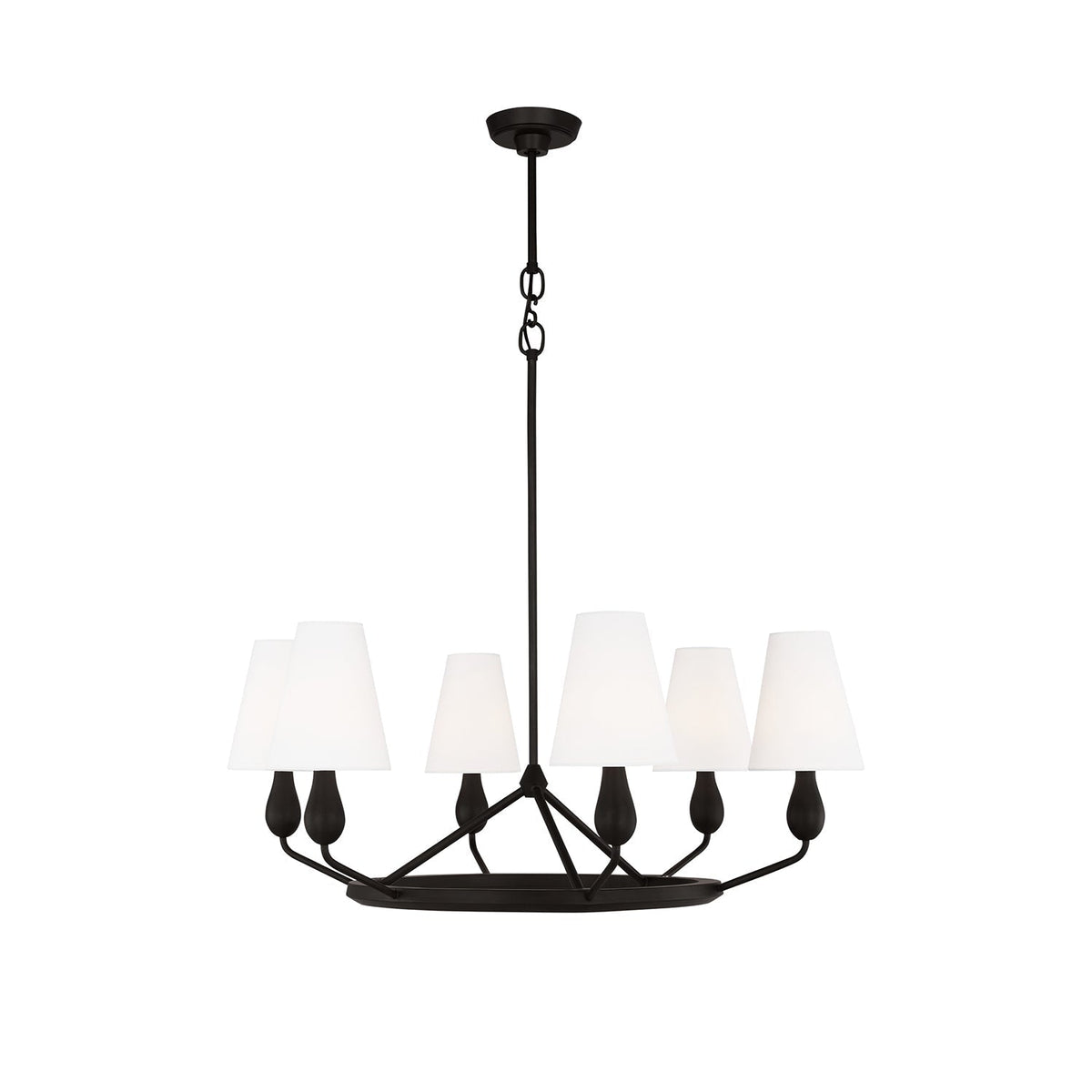 Avlaeir Vintage Industrial Brass Fabric Chandelier