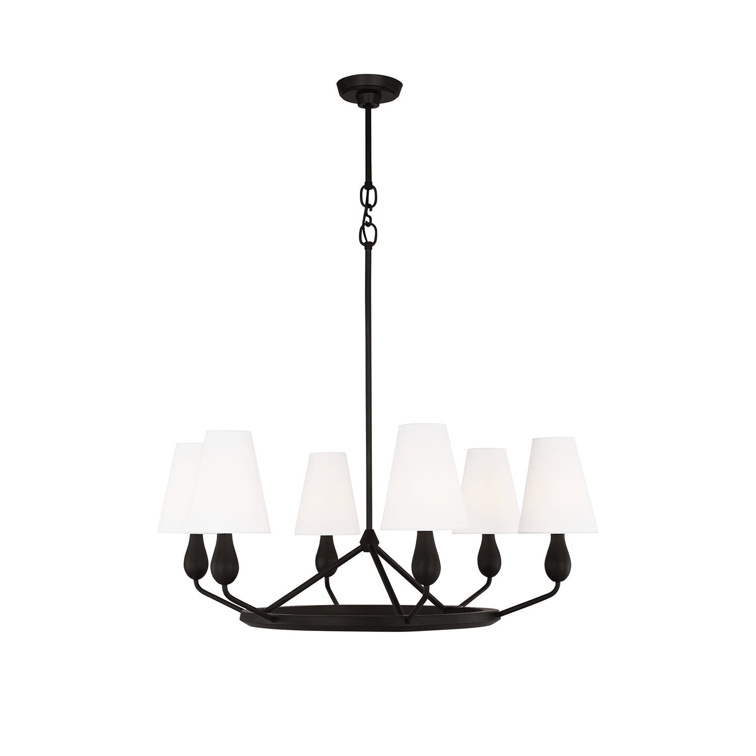 Avlaeir Vintage Industrial Brass Fabric Chandelier