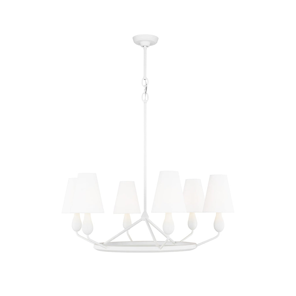 Avlaeir Vintage Industrial Brass Fabric Chandelier