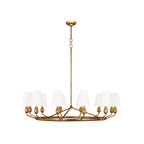 Avlaeir Vintage Industrial Brass Fabric Chandelier