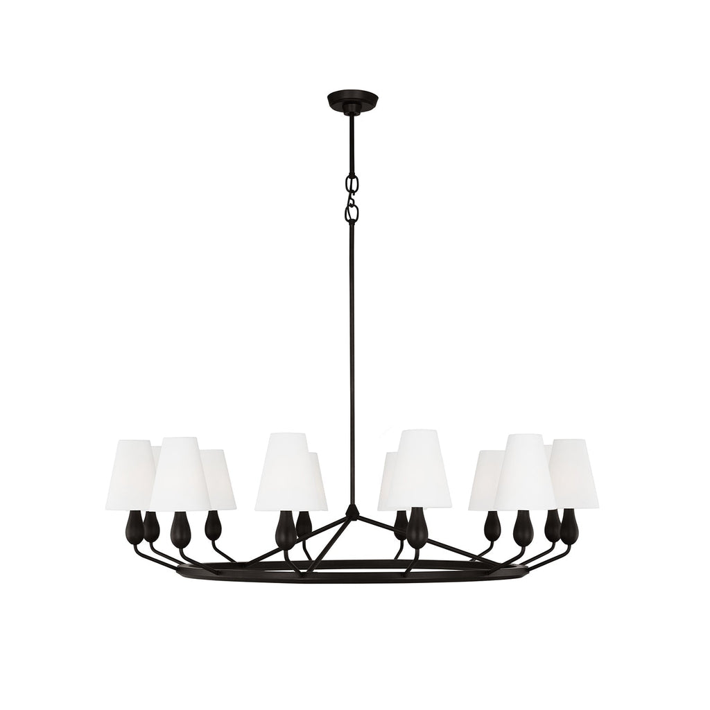 Avlaeir Vintage Industrial Brass Fabric Chandelier