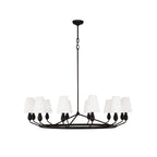 Avlaeir Vintage Industrial Brass Fabric Chandelier