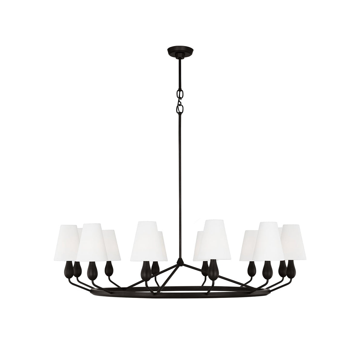 Avlaeir Vintage Industrial Brass Fabric Chandelier