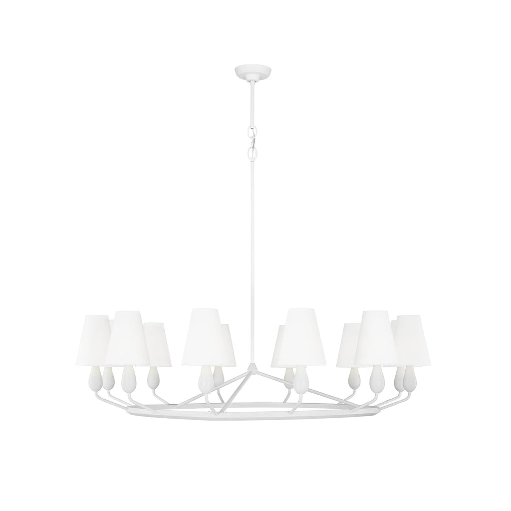 Avlaeir Vintage Industrial Brass Fabric Chandelier