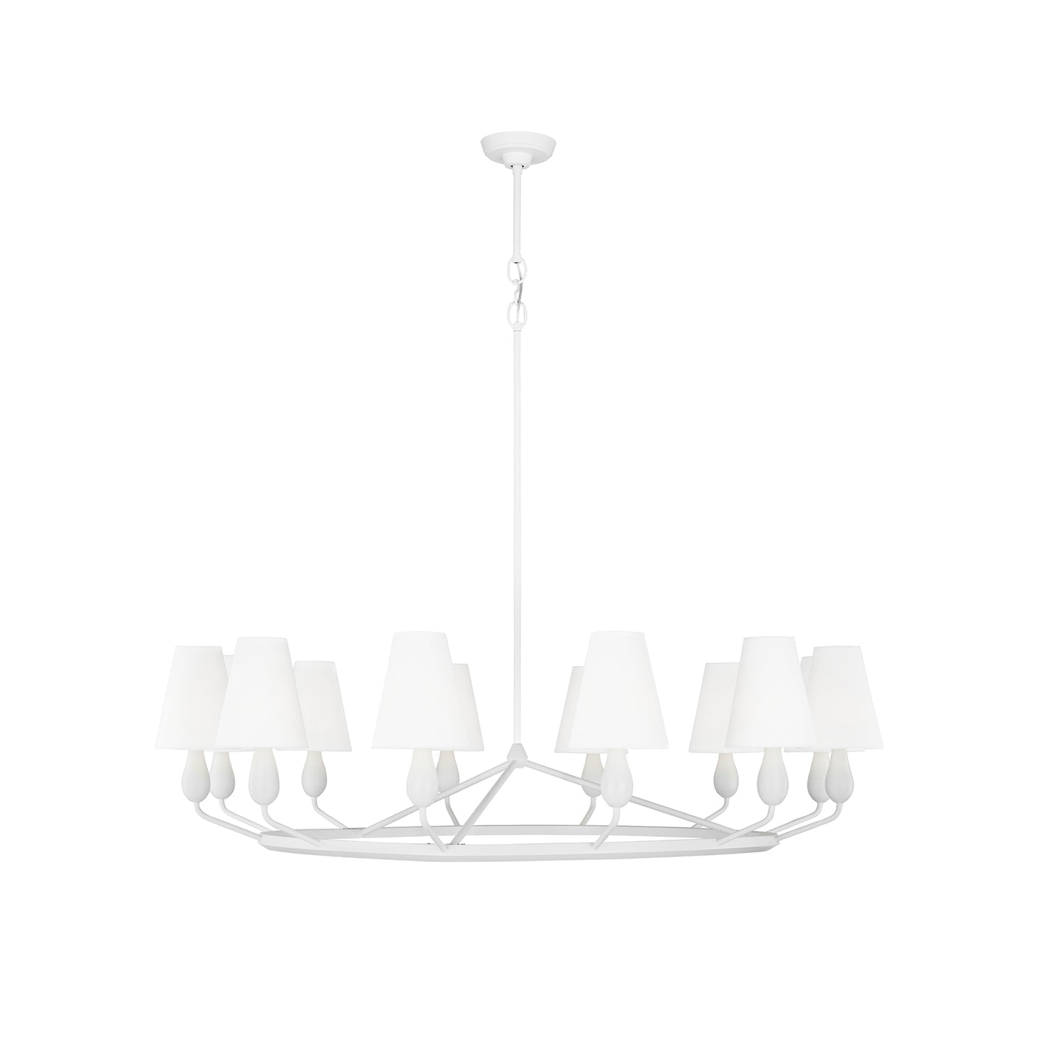 Avlaeir Vintage Industrial Brass Fabric Chandelier