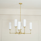 Artemis Chandelier Brass Fabric