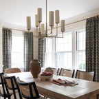 Artemis Chandelier Brass Fabric