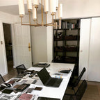 Artemis Chandelier Brass Fabric
