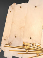 Zoe Postmodern Luxury Tiered Alabaster Chandelier