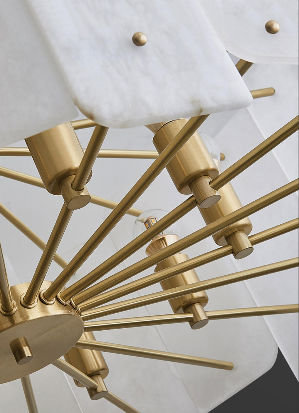 Zoe Postmodern Luxury Tiered Alabaster Chandelier