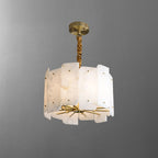 Zoe Postmodern Luxury Tiered Alabaster Chandelier