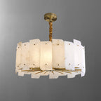Zoe Postmodern Luxury Tiered Alabaster Chandelier