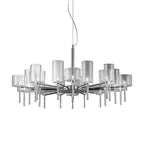 Zonia Chandelier Glass Cylinder Array Chrome