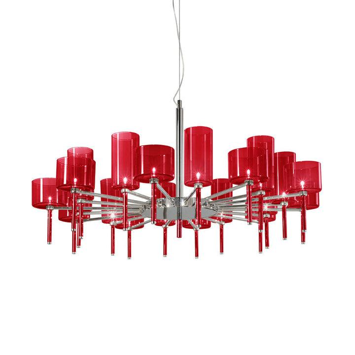 Zonia Chandelier Glass Cylinder Array Chrome