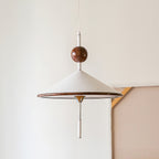 Alien Pendant Lamp Cone Shade Wood Sphere