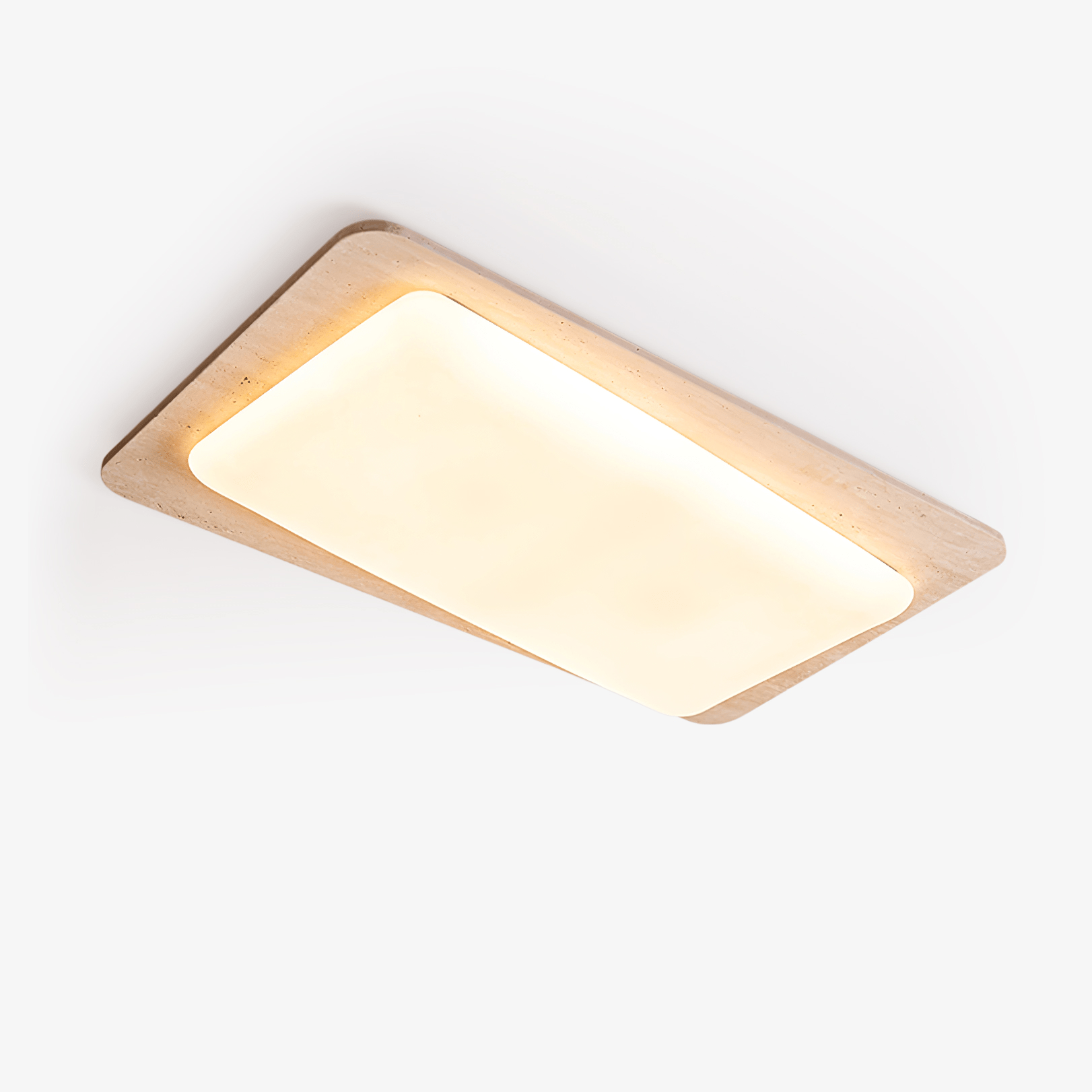 Aurilith Modern Minimalist Travertine Ceiling Light