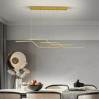 Arisha Minimalist Geometric 3 Light Pendant Light, Dining Room