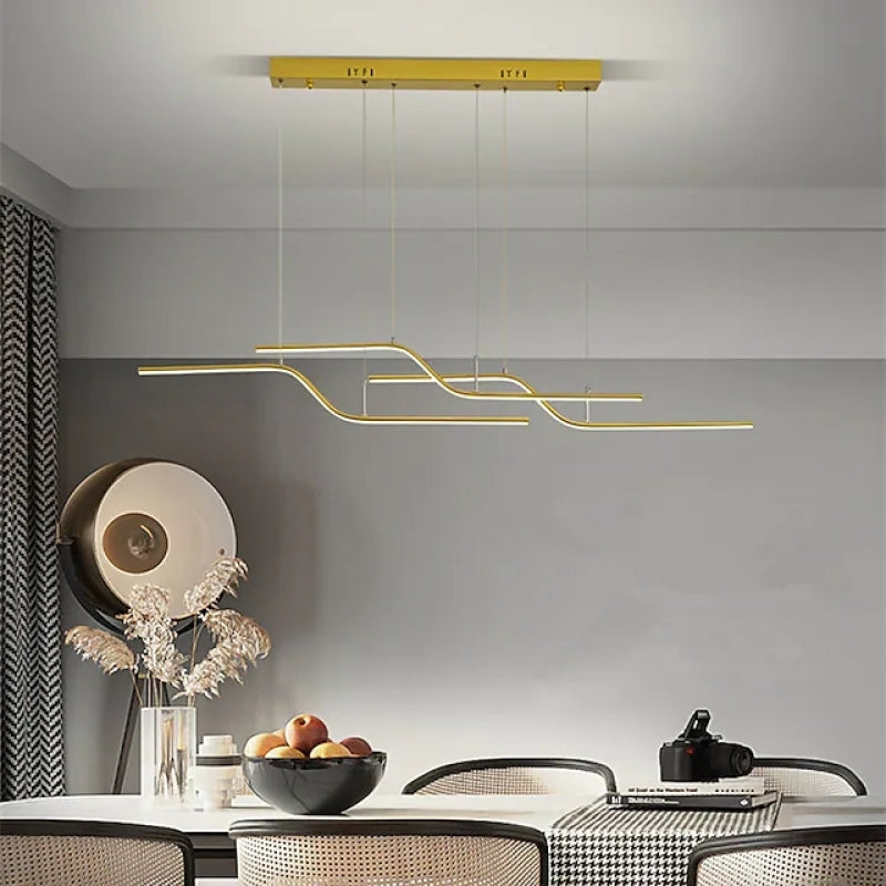 Arisha Minimalist Geometric 3 Light Pendant Light, Dining Room