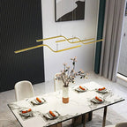 Arisha Minimalist Geometric 3 Light Pendant Light, Dining Room