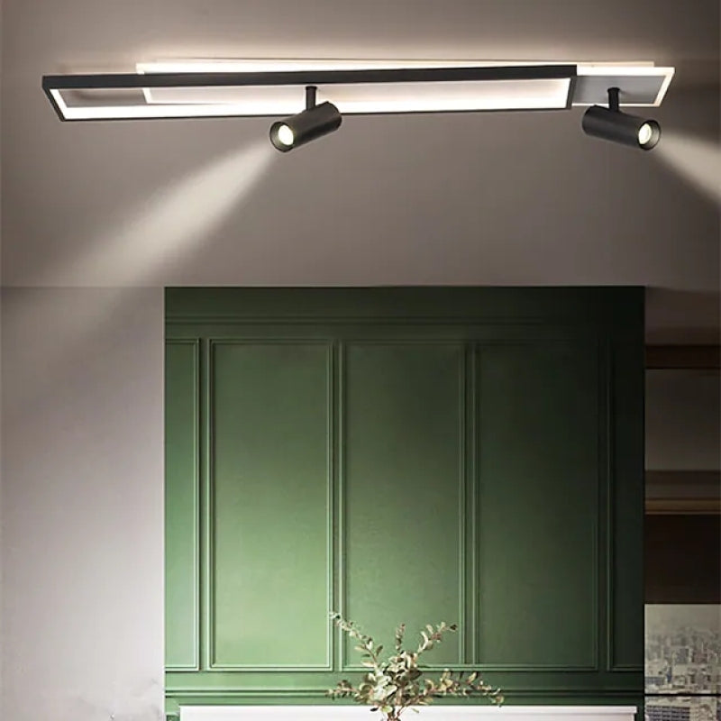Aim Modern Geometric Ceiling Light with Spotlight