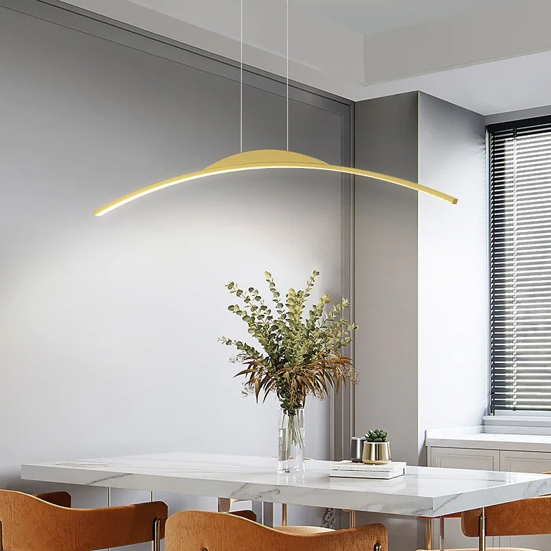 Arisha Minimalist Linear Remote Control Pendant Light