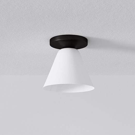 Cone Flush Mount Glass Ceiling Light Modern