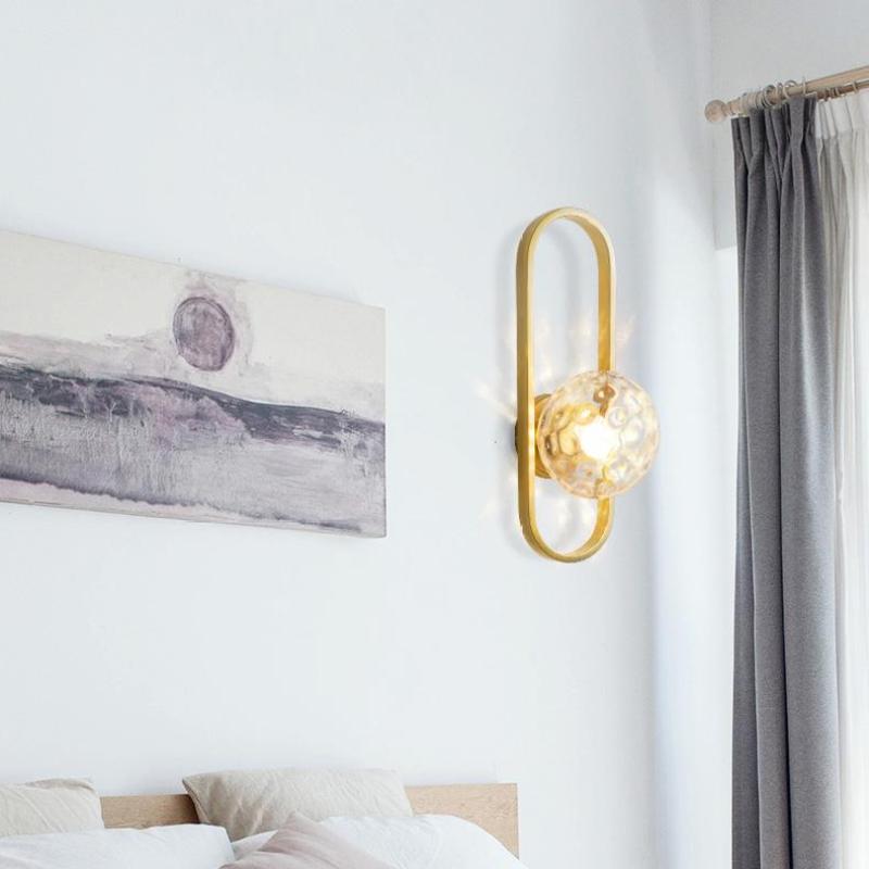 Valentina Modern Globe Bedside Wall Lamp Mount for Bedroom & Reading Room
