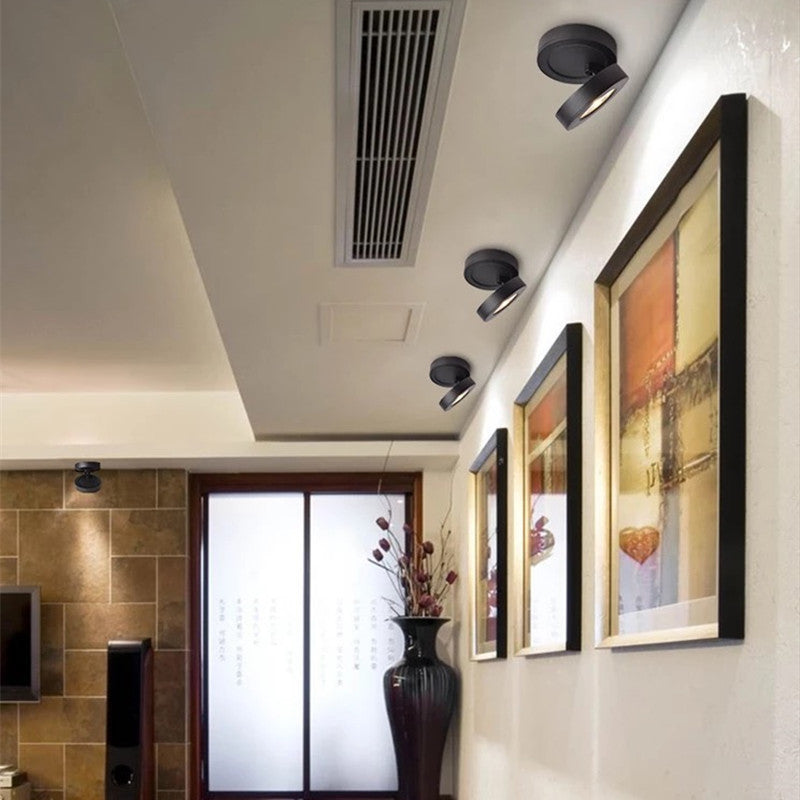 Arisha Modern LED Flush Mount Ceiling Light Round Black White Living Room Kitchen