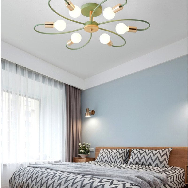 Arisha Elegant Glass Flush Mount Ceiling Light